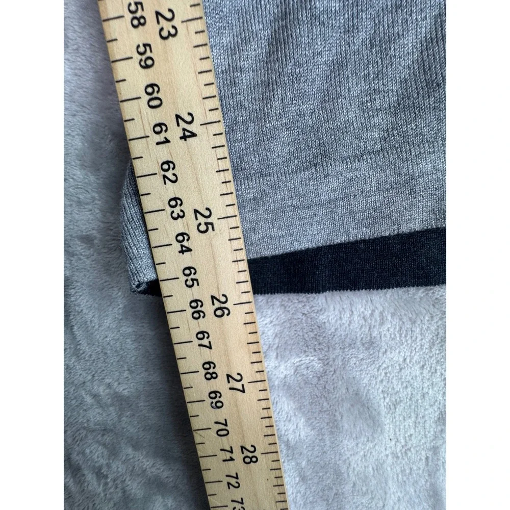 Banana Republic Mens XL Silk Blend V-Neck‎ Colorblock Sweater Grey Black New